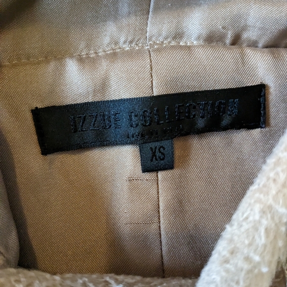 EUC RARE Izzue Collection Oversized Hoodie Mohair Beige Men's Size XS - Picture 3 of 4